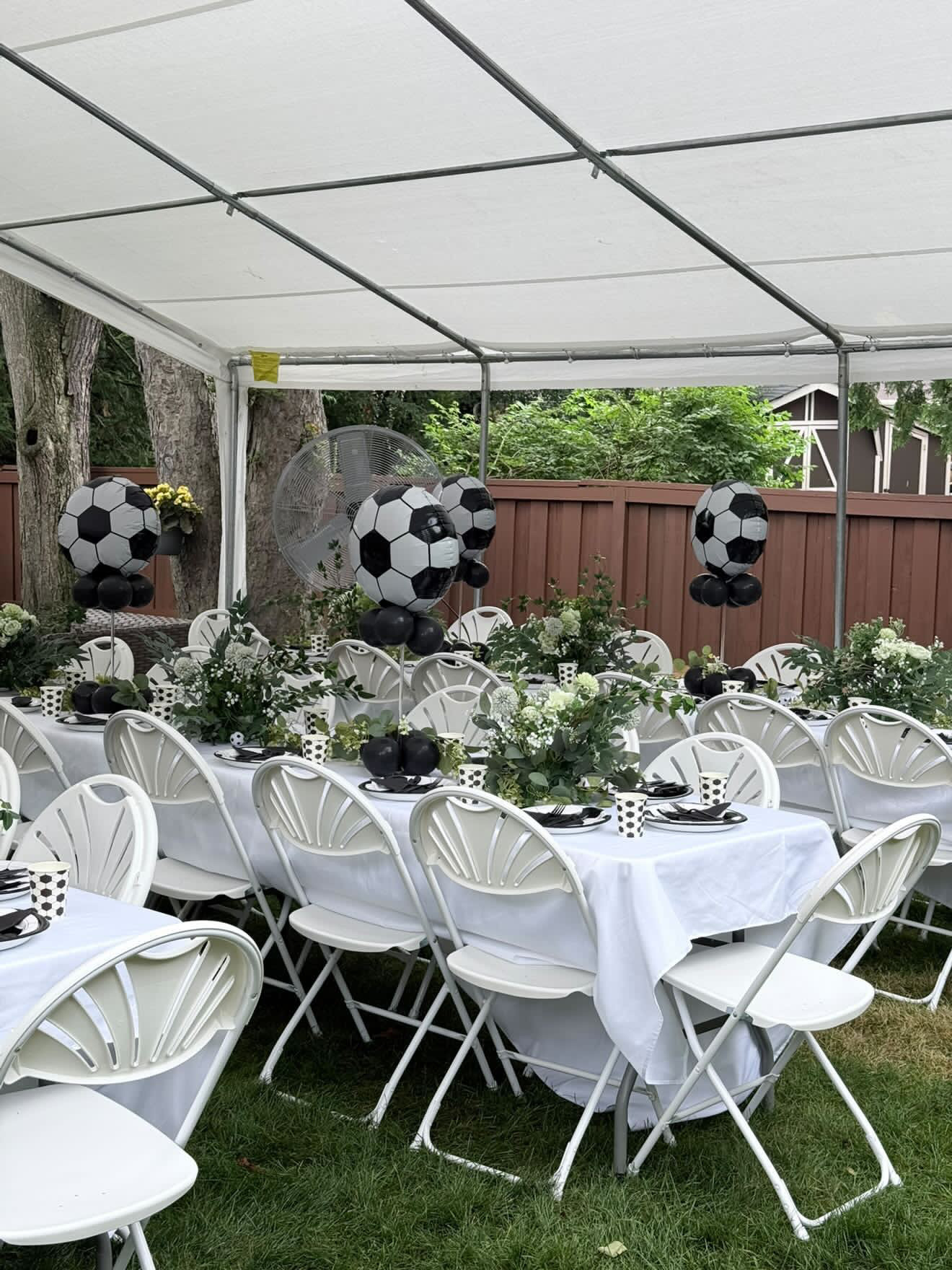 Outdoor tented birthday celebration by Eden & Oak Events